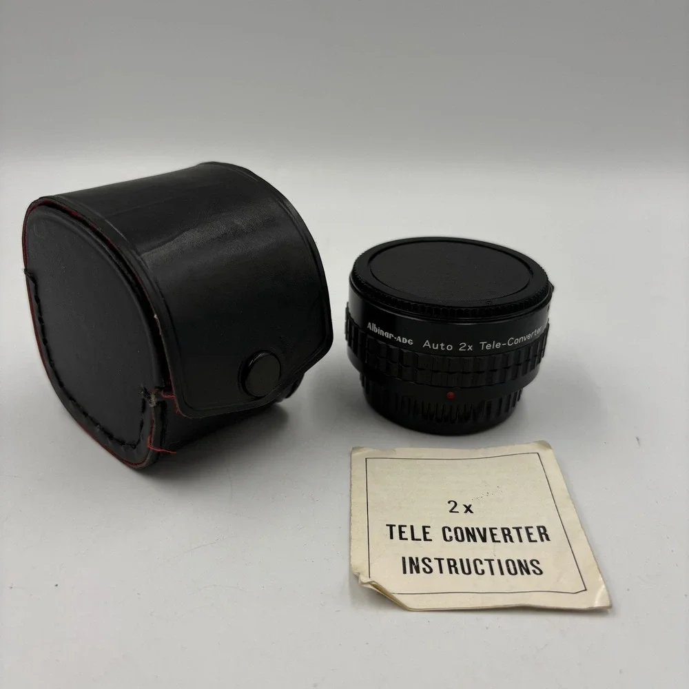 Vintage Albinar-ADC Auto 2X Tele Converter P/K‎ Pentax K Mount Case Caps Manual